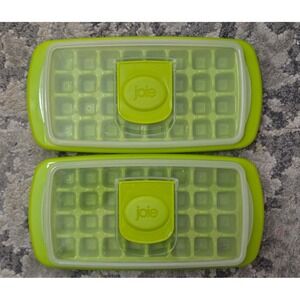 2- Joie Mini Flip and Fill Ice Cube Trays Spill Resistant Lidded Easy Release